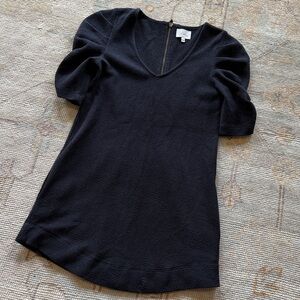 Anthropologie Deletta Black Textured Tunic